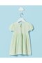 Infant Girls Green Striped Seersucker Dress - 4