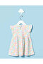 Infant Girls White Printed Dress - 4