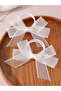 Pack of 2 - Cream Bow Hair Ties - 3