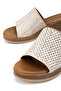 Women's Textile Beige Heeled Slippers - 4