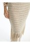 Trendlucky Standard Fit with Difference in Price Self Patterned Women's Tasseled Skirt - 5