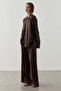 Double Button Tencel Shirt Brown - 6