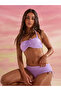 Bandeau Bead Trim Tie Back Top and Ruched Detail Bikini Set - 2