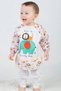 Safari Patterned Liquid-Proof Unisex Long Sleeve Activity and Feeding Bib for 6-24 Months - 3