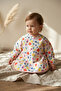 Berrybright Tropical Fruit Patterned Waterproof Baby Food Bib with Pockets and Sleeves - Blw Compatible Stain Resistant - 3