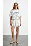 Print Detailed T-Shirt Ecru
