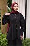 Black Jacket and Trousers Set with Stitching Detail - 3