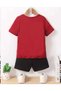 Summer Children's T-Shirt Shorts Unisex (Yandan Little Lion) - 2