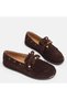 Large Size Women's Genuine Leather De Leather Ue Suede a Loafers -42-43-44-Brown Suede - 2
