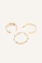 Women's Gold Color 3-Piece Hoop Earring Set H7448Axns - 3