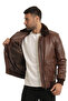 Fındık 132 Antique Leather Leather Coat - 3