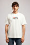 Tobias Men's Loose 100% Cotton Printed Crew Neck T-Shirt White - 2