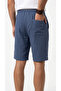 Men's Navy Blue Linen Muslin Shorts Lightweight Casual Thin Fabric with Back Pockets - 7
