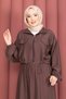 Crop Jacket Skirted Sports Set Brown - 3