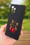 Samsung Galaxy A52 Compatible Cherry Bow Leopard Pattern Silicone Shock Absorbing Classic Protected Rubber Case - 3