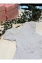 Girl's Striped Embroidered Dress - 100% Cotton - Lilac - 3