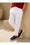 Boy's Red Polo Collar T-Shirt White Linen Look Pants Summer Top and Bottom Set - 4