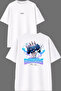 Gamers Design Front and Back Printed White Oversize T-Shirt