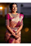 Pink Soft Lichi Silk Saree with Jacquard Border - MAF3093 | Pink