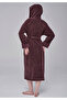 Women's Hooded Collar Pyramid Bamboo Cotton Soft Absorbent Luxury Bathrobe - 5
