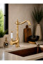 Retro Design Kitchen Sink Faucet – Matte Gold