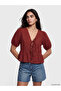 Esvab • Modern & Distinctive V Planted Balloon Sleeve Blouse