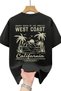 Men's T-Shirt Cotton Fabric Back Printed T-Shirt Street Fashion Casual Fit T-Shirt - 5