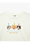 Cat Printed Short Sleeve Crew Neck Cotton T-Shirt - 3