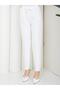 Women's Skinny Leg Elastic Waist Double Fabric Seasonal Front Tie Detailed Pocketed Trousers Black - 3