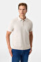 Regular Fit Polo Collar Light Gray T-Shirt - 3