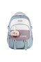 Relaxion 2462 Children's Water Green Plush Functional School Bag with Keychain - 2