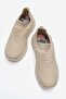 Simple Lace Patterned Knitwear Women's Shoes Beige - 5