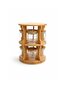 10-Piece 2-Tier Bamboo Rotating Glass Spice Rack Set - Spice Rack Set with Rotating Stand and Bamboo Lid - 6