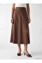 High Waist Slit A-Line Skirt (S6) - 2
