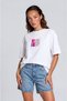 You Are Enough Pattern Embroidered Women's T-Shirt 100% Cotton Oversize Fit Motivational Text T-Shirt - Basic White Women's Sports Summer Cotton T-Shirt Comfortable Cut - 3