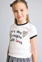 Crew Neck Printed Short Sleeve T-Shirt Girls H8189A826Hs