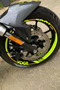 Neon Yellow Wheel Rim Stripe Sticker Set for Voge Motor Group (16 Pieces) - 3