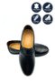 Palermo Black Men's Genuine Leather Center-Stitched Fused Light Flexible Non-Slip Rubber Sole Daily Casual Loafer Shoes - 6