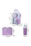 17” School Backpack Set w/ Stainless Steel Water Bottle & Convertible Bento Lunch Box – Purple - 9