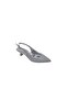 855 Women's Silver Shimmering Closed Toe Open Back Low Heel Evening Dress Shoes - 4