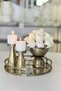 Flowers Vase Cream Rose Flowered Metal Antique Vase - 4