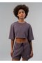 Bronx 1910 Oversize Purple Crop Women's Sports T-Shirt