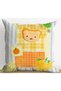 Yellow Plaid Runner and Decorative Cushion Cover Set 5-Piece Balcony Set - 3
