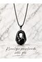 Stainless Steel Black Onyx Glass Detailed Gothic Design Dragon Claw Pendant - 2