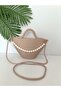 Mink New Model Pearl Handle Zippered Hand and Shoulder Bag/Handmade Women's Bag - 4