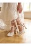 Women's 10 cm Platform Embroidered Bridal Shoes - 4