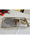 Cast Metal Frame Rectangular Tray with Handle 35*19 Silver - 3