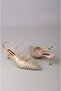 Select 8526 knitted heel shoe (heel height: 7 cm) gold - 7