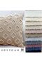 Single Pom-Pom Cushion Cover _Double-Sided Luxury Fringed Cushion Cover_Decorative Bearded Square Cushion 41X41 Mink Color - 2