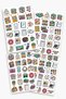 Retro sticker set 4 sheets - nostalgic aesthetic agenda, notebook, journal decorative sticker, colorful nostalgic sticker set 4 sheets - retro y2k journal, planner, notebook and laptop stickers - 2